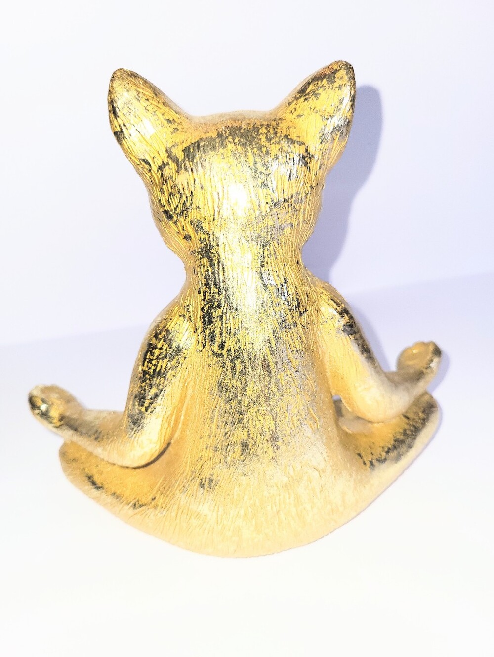Sagebrook Home Gold Metallic Meditation Yoga Pose Cat Statue Zen Home Decor - Picture 7 of 15